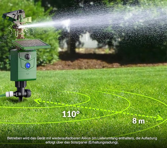 Respingător de apă puternic pentru păsări, câini, pisici și animale sălbatice